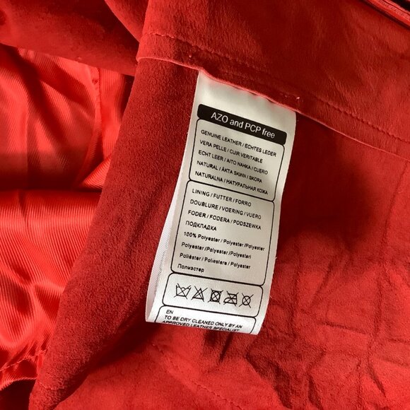 Cigno Nero Lene Red Leather Jacket 8 - Picture 10 of 10